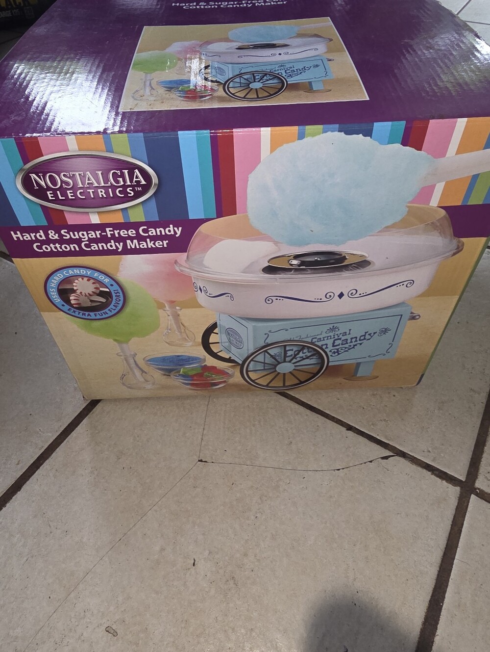 Nostalgia Electrics Hard & Sugar Free Candy Cotton Candy Maker Pre-owned